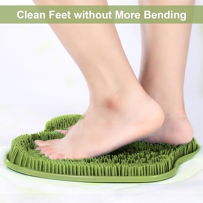BESKAR XL Large Foot Scrubber Mat for Use in Shower - Shower Foot Cleaner to Eliminate Calluses Dead Skin, Foot Massager Mat for Men & Women to Soothe Achy Feet, Non Slip Suction Cups - Image 2